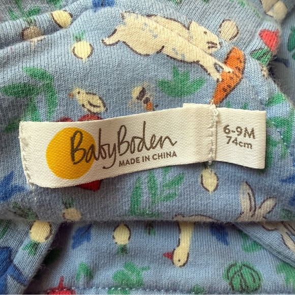 Mini Boden Garden Print Baby Overalls Dungarees Blue Green 6–9M - Picture 5 of 5